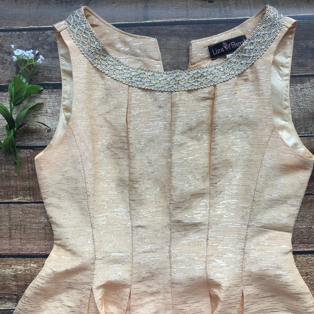 Rose Gold Fit & Flare Dress